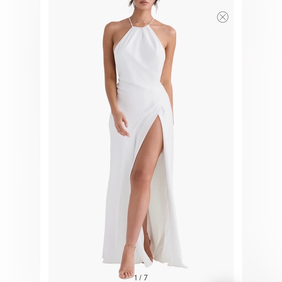 House of CB Dresses House Of Cb Zanab Open Back Satin Maxi Cocktail